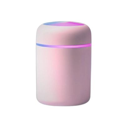 Umidificador Portátil Ultrassônico Usb 300ml Rosa – Bivolt Com Função Luminária