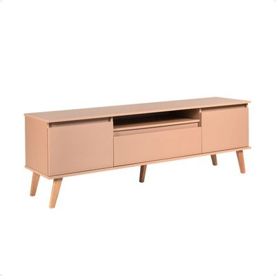 Rack Para Tv 180cm Retro Mdf Rosa Dallas - On Móveis