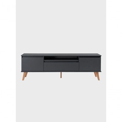 Rack Para Tv 180cm Retro Mdf Grafite Dallas - On Móveis