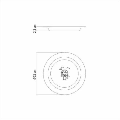 Prato Infantil Tramontina Baby Friends 23cm Em Aço Inox