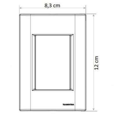 Conjunto 4x2 3 Interruptores Simples 10 A 250 V Tramontina Giz Branco