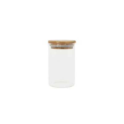 Pote De Mantimentos Redondo 250ml Tampa Bambu Oikos