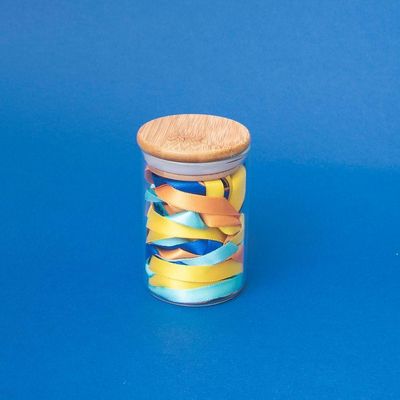 Pote De Mantimentos Redondo 250ml Tampa Bambu Oikos