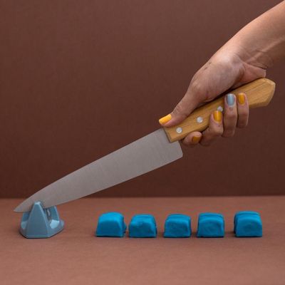 Afiador De Facas Azul Oikos