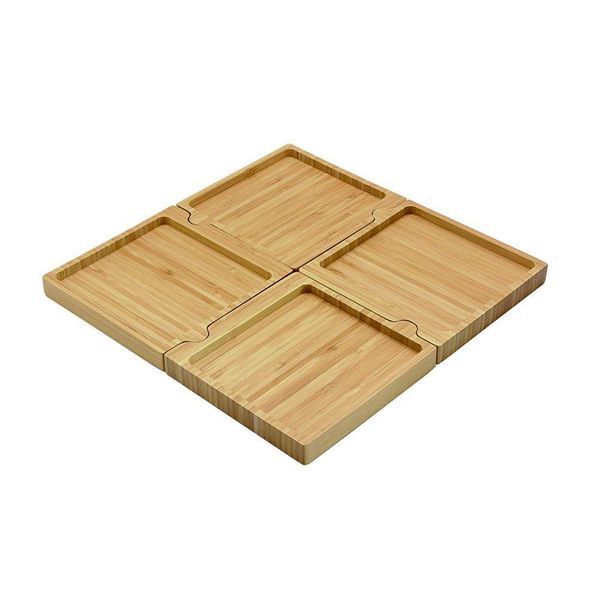 Petisqueira De Bambu Quadrado Desmontável Oikos