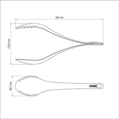 Pegador Para Salada Tramontina Verano 30,2cm Nylon ônix