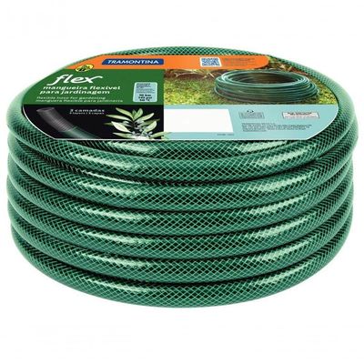 Mangueira Flex Tramontina Em Pvc Verde 3 Camadas 50m