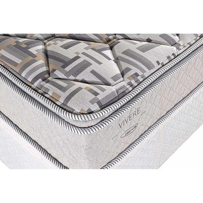 Cama Box Baú King: Colchão Anatômico Herval AG65 Santorini C1604 + Base CRC Linhão White (193x203)