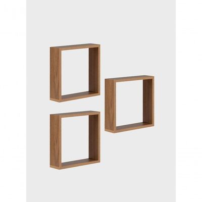 Kit De 3 Nichos 30cm Mdf Freijo - On Móveis