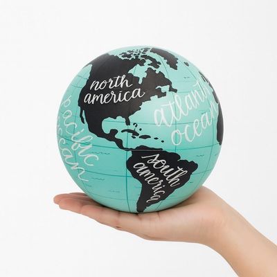 Globo Mundial Giratório Luminária – Descubra O Mundo Em Sua Mesa - Verde