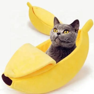 Caminha Pet Em Formato De Banana Para Cachorros E Gatos – Conforto E Estilo Divertido