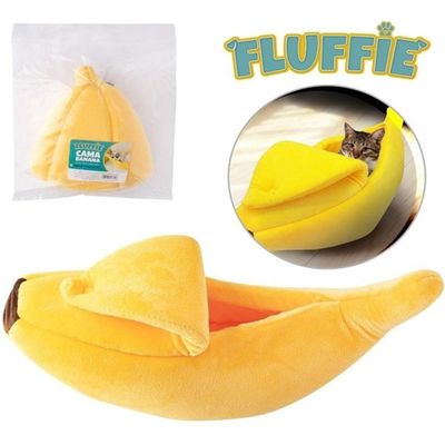 Caminha Pet Em Formato De Banana Para Cachorros E Gatos – Conforto E Estilo Divertido