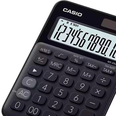 Calculadora De Mesa Casio Ms20uc 12 Dígitos Preta