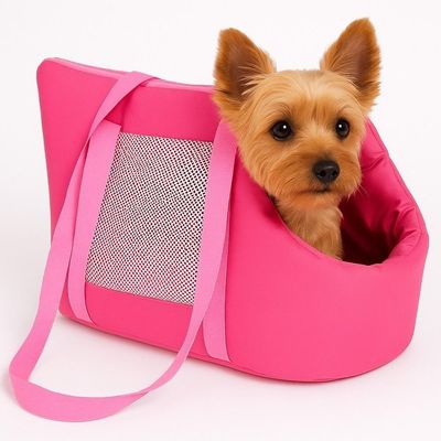 Bolsa De Transporte Dobrável Para Pets – Conforto, Segurança E Praticidade Em Viagens - Rosa