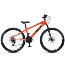 Bicicleta Tipo Vikingx Vega Psico Aro 26 21 Vel Freio Disco Laranja Neon