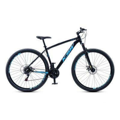 Bicicleta Aro 29 Ksw 24 Vel Shimano Alumínio Freio Disco Xlt100 Mtb Preto/azul 19