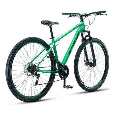 Bicicleta Aro 29 Ksw 24 Vel Alumínio Freio Disco Xlt100 Mtb Verde 21