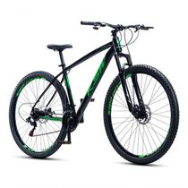 Bicicleta Aro 29 Ksw 24 Vel Alumínio Freio Disco Xlt100 Mtb Preto/verde 17