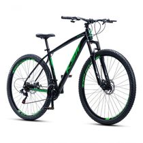 Bicicleta Aro 29 Ksw 21 Vel Shimano Alumínio Freio Disco Xlt100 Mtb Preto/verde 17