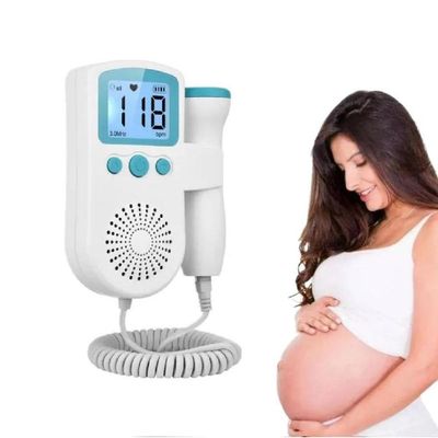 Aparelho Doppler Fetal Portátil Com Tela Lcd – Monitor De Batimentos Cardíacos Do Bebê - Verde