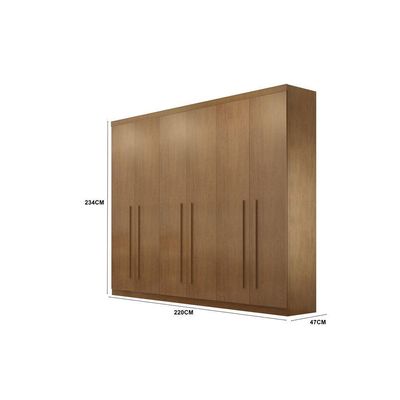 Guarda Roupa Casal 100% Mdf 6 Portas E 4 Gavetas Ruf Imbuia