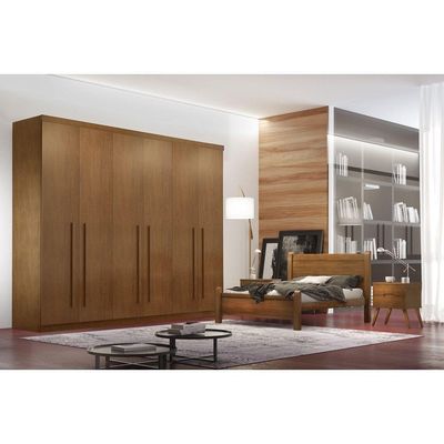 Guarda Roupa Casal 100% Mdf 6 Portas E 4 Gavetas Ruf Imbuia