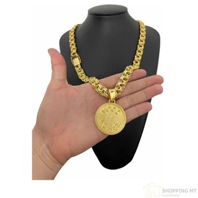 Cordão Corrente Banhado Ouro Foco Fé Força Reper