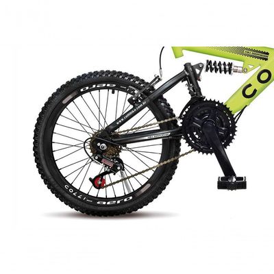 Bicicleta Gps Aro 20 Dupla Suspensão 21 Marchas Colli Amarelo