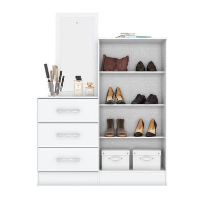 Cômoda Multiuso 02 Portas 03 Gavetas B700 Briz desenvolvido na cor Branco