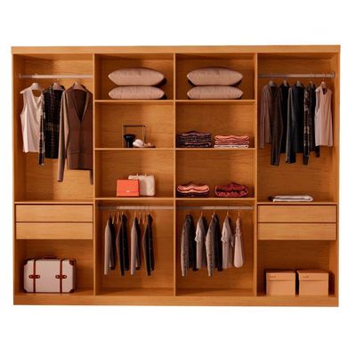 Guarda Roupa Casal Toronto Mdf 8 Portas Moderna Mobília Naturalle