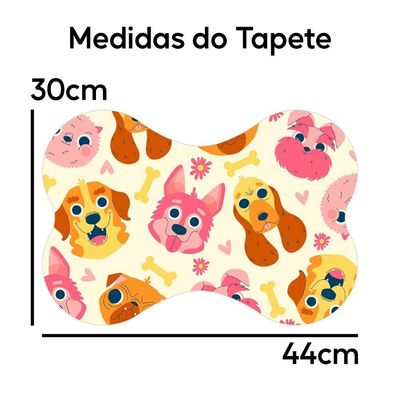 Tapete Comedouro Ração Cachorro Pet Cão Dog Lona Nº4 - 30x44