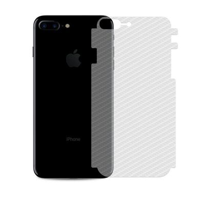 Película Hidrogel + Adesivo Fibra De Carbono Para Iphone 8 Plus - Transparente