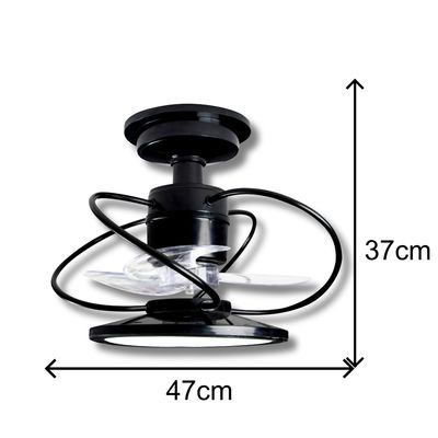 Ventilador de Teto Treviso Preto Confort LED 3000K Bivolt