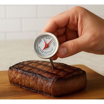 Termômetro De Cozinha Em Inox – Precisão Para Carnes, Forno E Churrasco