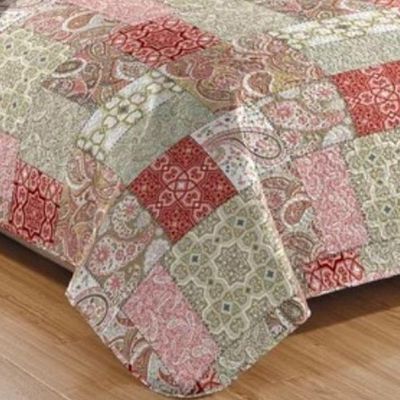 Kit Cobre Leito Colcha Mix King Estampado Dupla Face Floral 3 Peças - Lúcia
