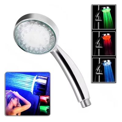 Ducha Chuveiro Led Cromoterapia Com Sensor De Temperatura – Banho Relaxante Multicor Rgb