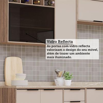 Cozinha Modulada Compacta 4 Peças Com Tampo Aspen Luciane Mó Vanilla/beige