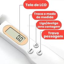 Colher Balança Digital De Precisão 500g Com Display Lcd – Dosador Eletrônico Para Alimentos E Grãos