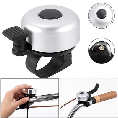 Campainha Sino Retrô De Bicicleta Metálico Prata – Som Tradicional E Design Clássico