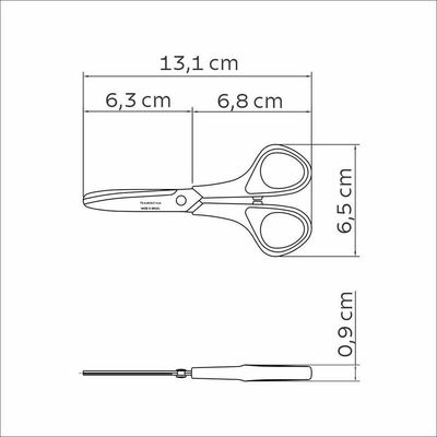 Tesoura Escolar Tramontina Supercort Monster Em Inox Cabo Preto 5"