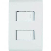 Conjunto 4x2 2 Interruptores Simples Tramontina Liz 10 A 250 V Branco