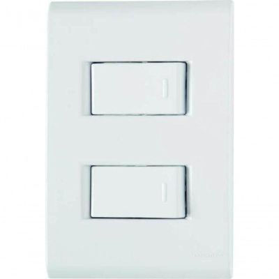 Conjunto 4x2 2 Interruptores Simples Tramontina Liz 10 A 250 V Branco