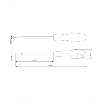 Chave De Fenda Tramontina Master Yellow Com Ponta Chata 1-8x3"