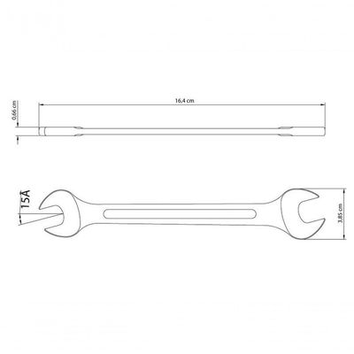 Chave Fixa Tramontina Basic 16x17 Mm Com Corpo Em Aço Especial Cromado