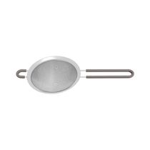 Peneira Tramontina Softta Cinza Aço Inox Com Cabo E Alça Em Silicone 12cm