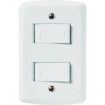 Conjunto 4x2 Com 2 Interruptores Paralelos 10 A 250 V Tramontina Lux2 Branco