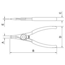 Alicate Para Anéis Externo Reto 9" Tramontina Pro
