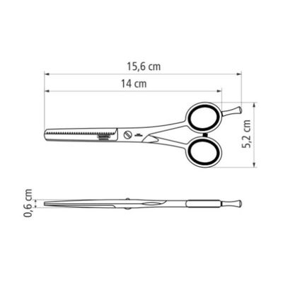 Tesoura Para Cabelo Tramontina Em Aço Inox Com Fio Desbaste 5,5"