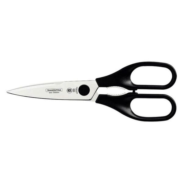 Tesoura Multiuso Tramontina Supercort Em Inox Cabo Preto 8"