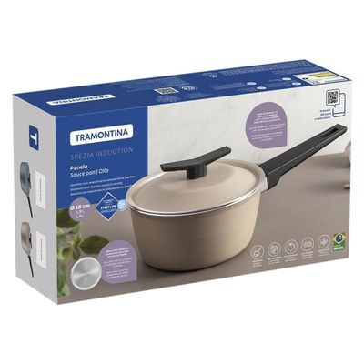 Panela Tramontina Spezia Induction Azul Ardósia Em Alumínio Com Revestimento Em Antiaderente 18 Cm